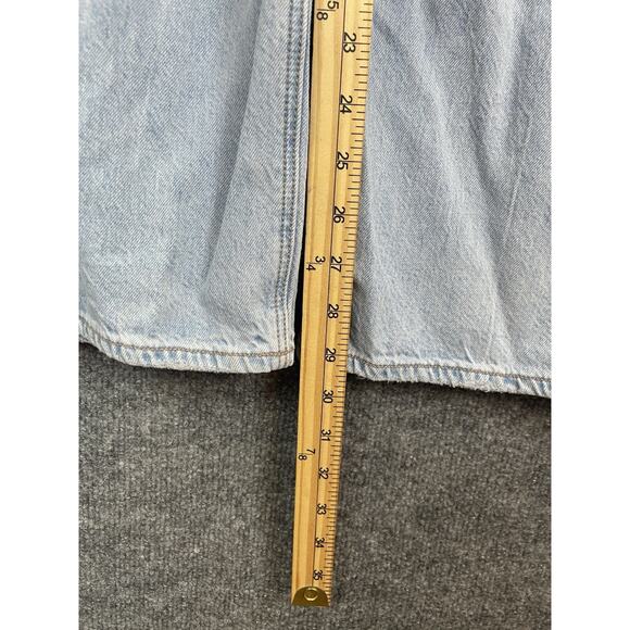 American Eagle Women's Size 12 Low-Rise Skater Jean Wide Leg Blue Denim W34 L30 - Picture 5 of 13